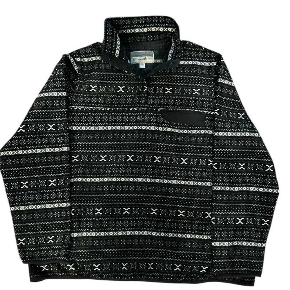 Jachs Black and Gray fleece pull over
